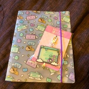 Rare Limited Hubman & Chubgirl Positivity Pop-Ups Binder & Shaker Charm Keychain